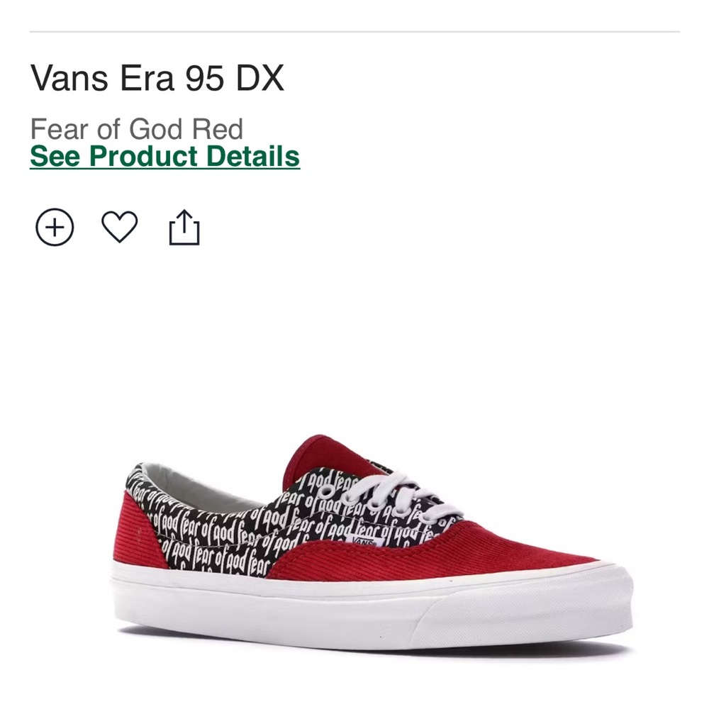 Fear of God Vans Era 95 DX